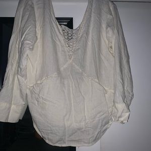 White cropped blouse